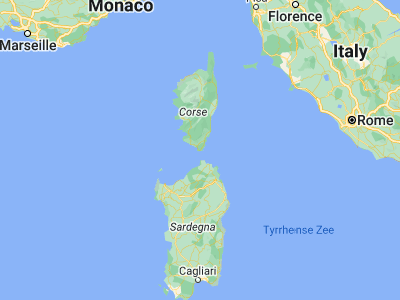 Map showing location of Bonifacio (41.3874, 9.15942)