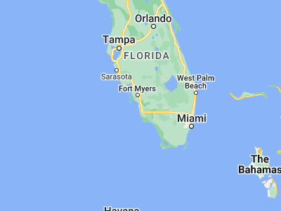 Map showing location of Bonita Springs (26.33981, -81.7787)