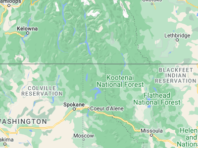 Map showing location of Bonners Ferry (48.69133, -116.31631)