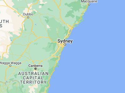 Map showing location of Bonnet Bay (-34, 151.05)