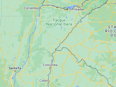 Map showing location of Bonpland (-29.82397, -57.43146)