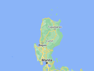 Map showing location of Bontoc (17.0899, 120.978)