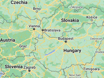 Map showing location of Bőny (47.65, 17.86977)