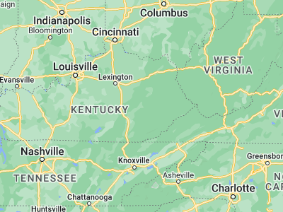 Map showing location of Booneville (37.4762, -83.67491)