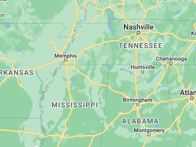 Map showing location of Booneville (34.65815, -88.56672)