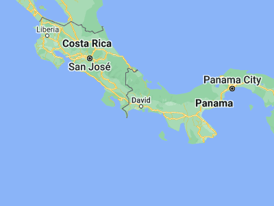 Map showing location of Boquerón (8.5, -82.56667)