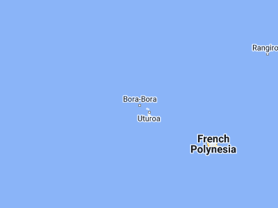 Map showing location of Bora Bora (-16.4948, -151.74359)