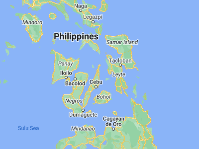 Map showing location of Borbon (10.838, 124.0297)