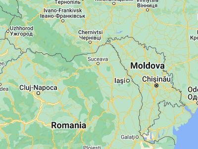 Map showing location of Boroaia (47.35, 26.33333)