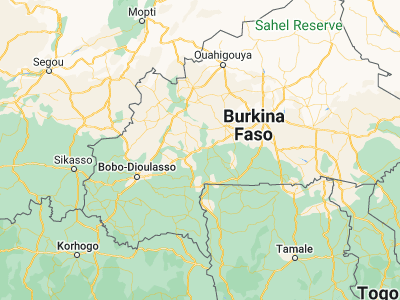 Map showing location of Boromo (11.75, -2.93333)