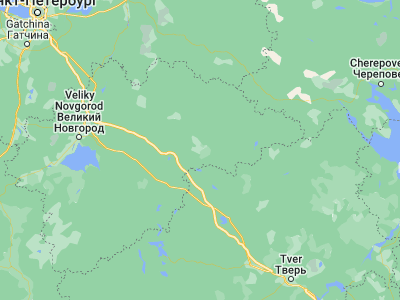Map showing location of Borovichi (58.38778, 33.91546)