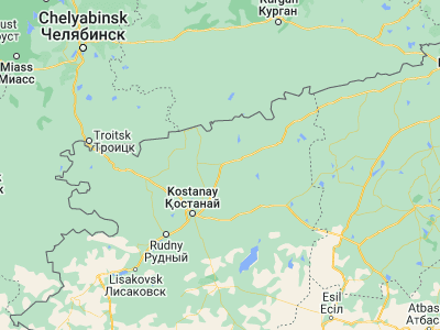 Map showing location of Borovskoy (53.79442, 64.18405)