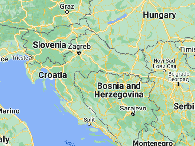 Map showing location of Bosanska Dubica (45.17667, 16.80944)