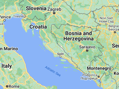 Map showing location of Bosansko Grahovo (44.17944, 16.36389)