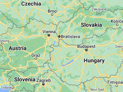 Map showing location of Bősárkány (47.6882, 17.25)