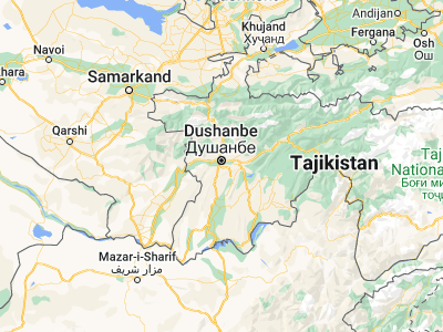 Map showing location of Boshkengash (38.46613, 68.80533)