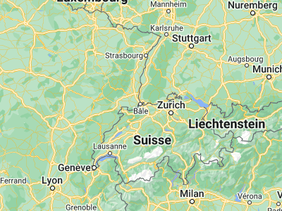 Map showing location of Bottmingen (47.52343, 7.57211)