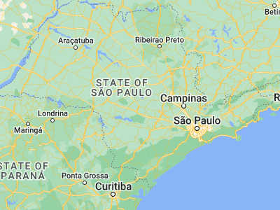 Map showing location of Botucatu (-22.88583, -48.445)