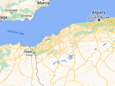 Map showing location of Bou Hanifia el Hamamat (35.31473, -0.05037)