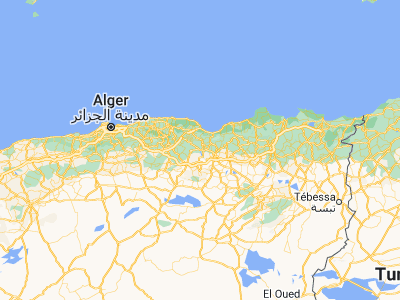 Map showing location of Bougaa (36.33293, 5.08843)