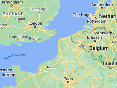 Map showing location of Boulogne-sur-Mer (50.71667, 1.61667)