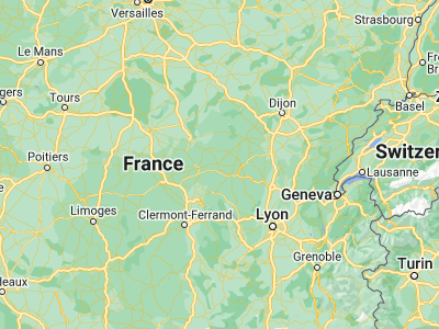 Map showing location of Bourbon-Lancy (46.62214, 3.76953)