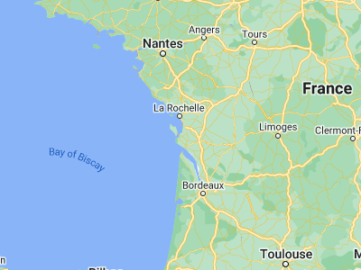 Map showing location of Bourcefranc-le-Chapus (45.85, -1.15)