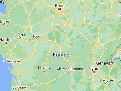 Map showing location of Bourges (47.08333, 2.4)