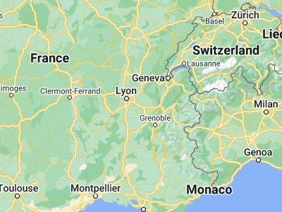 Map showing location of Bourgoin-Jallieu (45.58611, 5.27361)