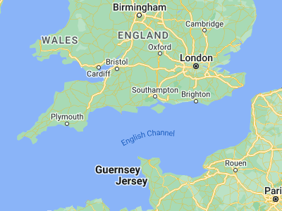 Map showing location of Bournemouth (50.72048, -1.8795)