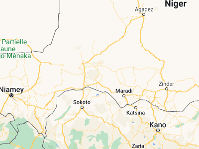 Map showing location of Bouza (14.42293, 6.04278)