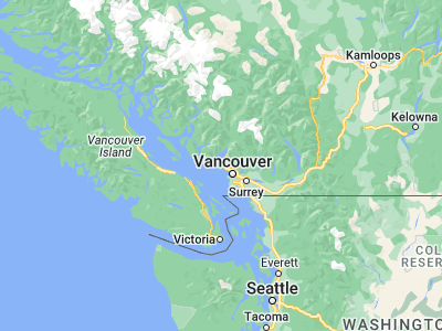 Map showing location of Bowen Island (49.38295, -123.33596)