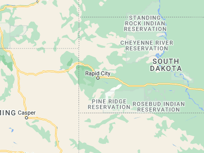 Map showing location of Box Elder (44.11249, -103.06823)