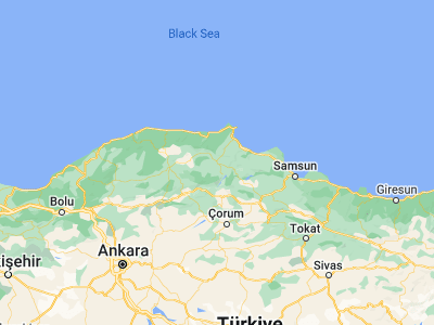 Map showing location of Boyabat (41.46889, 34.76667)