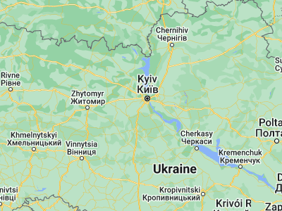 Map showing location of Boyarka (50.3191, 30.29728)