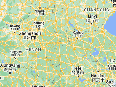 Map showing location of Bozhou (33.87722, 115.77028)