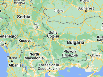 Map showing location of Bozhurishte (42.75, 23.2)