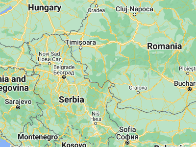 Map showing location of Bozovici (44.93889, 22.00167)