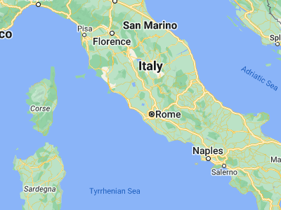 Map showing location of Bracciano (42.10306, 12.17543)