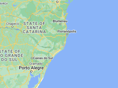 Map showing location of Braço do Norte (-28.275, -49.16556)