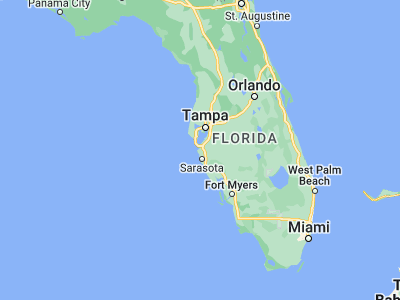 Map showing location of Bradenton (27.49893, -82.57482)