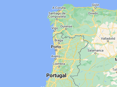 Map showing location of Braga (41.55032, -8.42005)