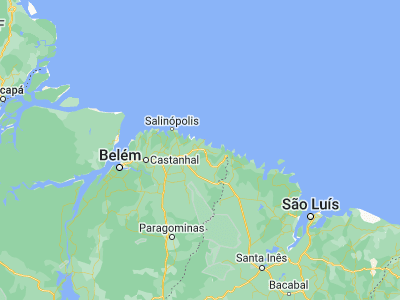 Map showing location of Bragança (-1.05361, -46.76556)