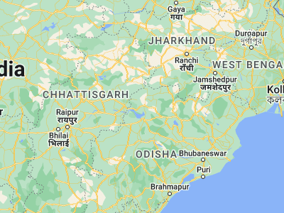 Map showing location of Brājarājnagar (21.81667, 83.91667)