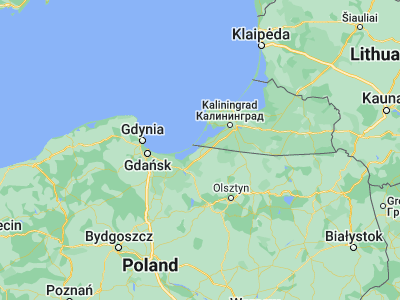 Map showing location of Braniewo (54.37971, 19.81959)