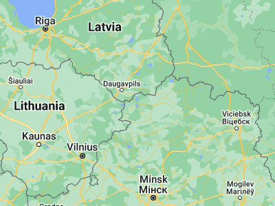 Map showing location of Braslaw (55.6413, 27.0418)
