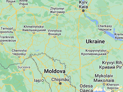 Map showing location of Bratslav (48.82257, 28.9407)