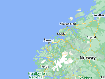 Map showing location of Brattvåg (62.60015, 6.44339)
