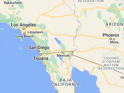 Map showing location of Brawley (32.97866, -115.53027)