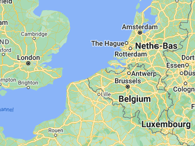 Map showing location of Bredene (51.23489, 2.97559)